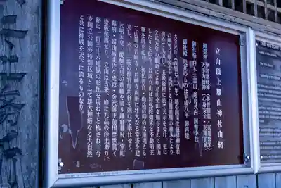 雄山神社峰本社の歴史