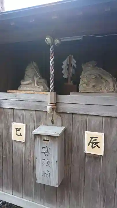 洲嵜神社の狛犬