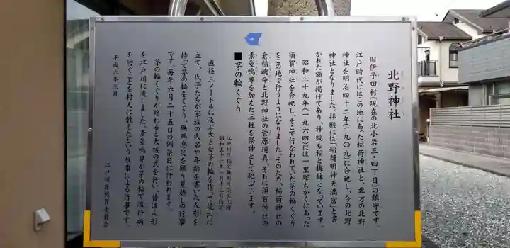 北野神社の歴史