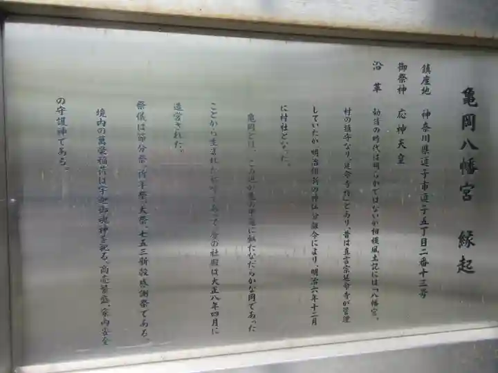 亀岡八幡宮(亀岡八幡神社)の歴史