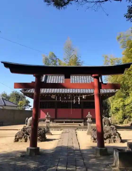青毛五柱神社の鳥居