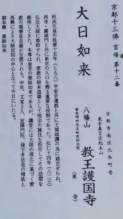 東寺(教王護国寺)の歴史