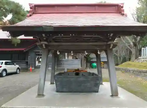 網走神社の手水