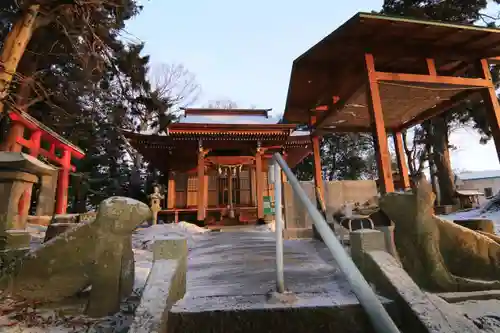 阿久津「田村神社」（郡山市阿久津町）旧社名：伊豆箱根三嶋三社の狛犬