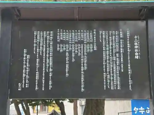 十二柱社（多気中町）の歴史