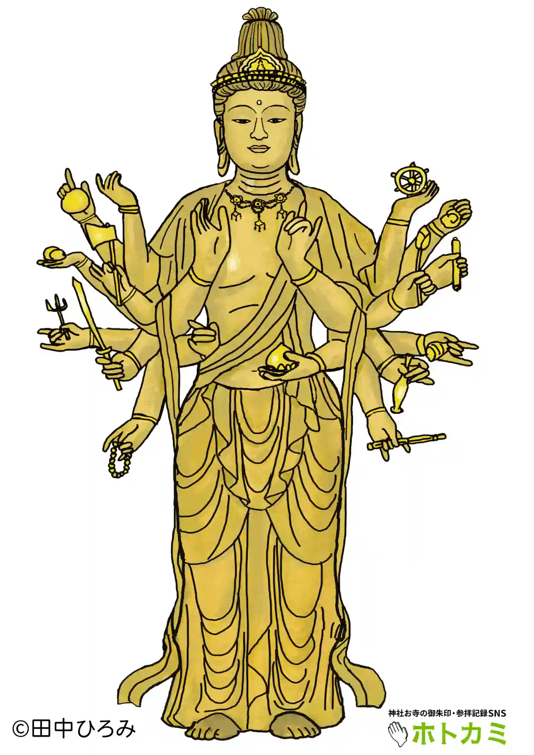 四臂准堤仏母金ツァツァ 四臂准堤仏母金ツァツァ