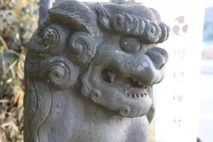 阿久津「田村神社」(郡山市阿久津町)旧社名:伊豆箱根三嶋三社の狛犬