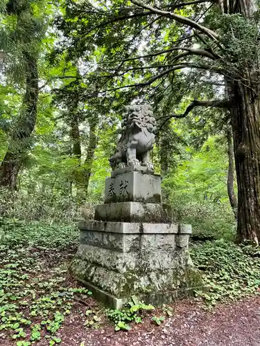 戸隠神社九頭龍社の狛犬