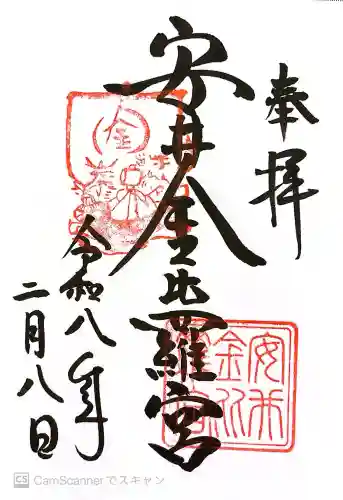 安井金比羅宮の御朱印