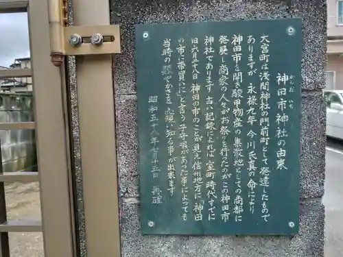 神田市神社の歴史