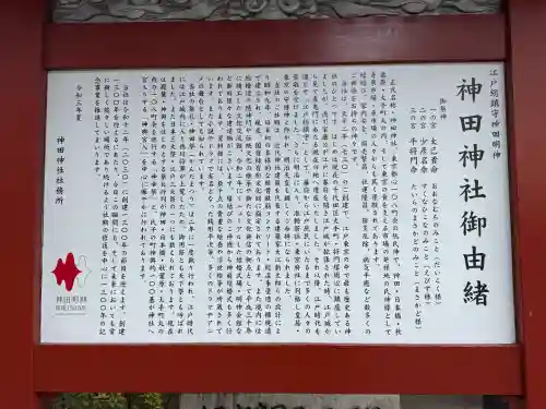 神田神社（神田明神）の{uncategorized: "未分類", other: "その他", undefined: "問題あり", building: "その他建物", grave: "お墓", sacred_gate: "鳥居", guardian: "狛犬", statue: "像", buddha: "仏像", history: "歴史", nature: "自然", garden: "庭園", animal: "動物", pagoda: "塔", temizu: "手水舎", mountain_gate: "山門・神門", sanctuary: "本殿・本堂", subordinate: "末社・摂社", art: "芸術", scenery: "景色", jizo: "地蔵", ema: "絵馬", goshuin: "御朱印", omikuji: "おみくじ", items: "授与品その他", amulet: "お守り", goshuincho: "御朱印帳", eats: "食事", festival: "お祭り", votive_dance: "神楽", shichigosan: "七五三参", wedding: "結婚式", experience: "体験その他", initially: "初詣", around: "周辺", anti_infection: "感染症対策"}