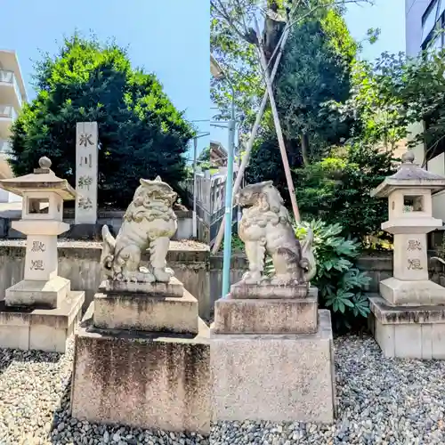 白金氷川神社の狛犬