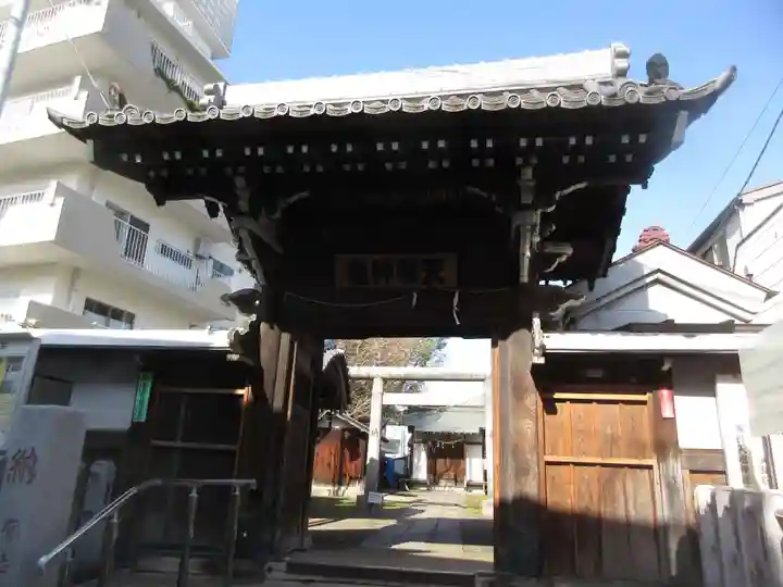 牛込柳町天祖神社の山門・神門