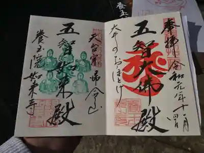 養玉院如来寺の御朱印