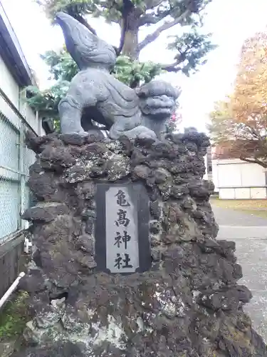 亀高神社の狛犬