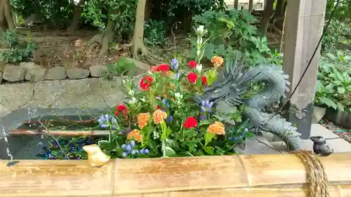 東海市熊野神社の手水舎