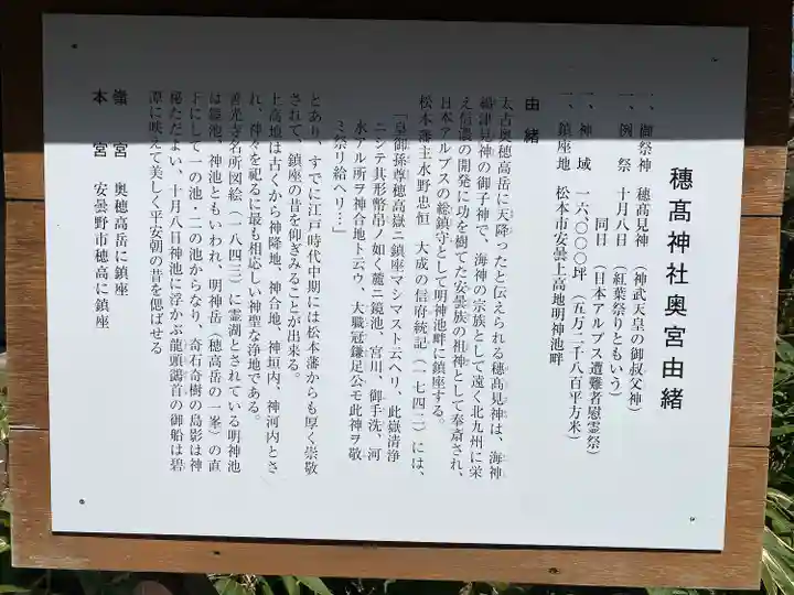 穂高神社奥宮(長野県)