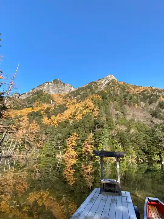 穂高神社奥宮の景色
