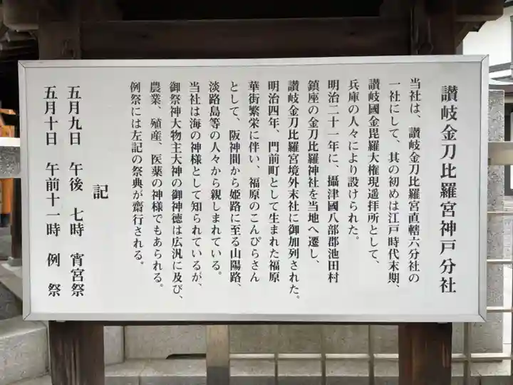 金刀比羅宮神戸分社の歴史