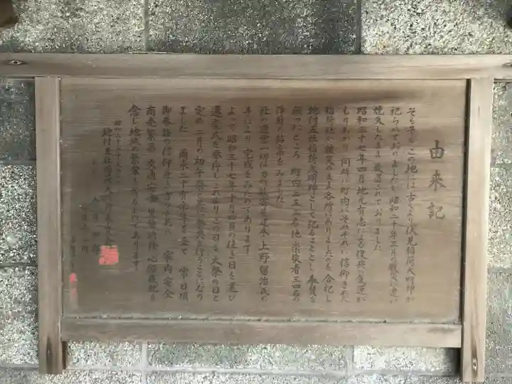 地付五社稲荷大明神の歴史