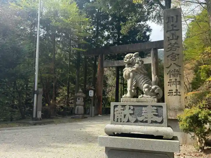 川上山若宮八幡宮の{uncategorized: "未分類", other: "その他", undefined: "問題あり", building: "その他建物", grave: "お墓", sacred_gate: "鳥居", guardian: "狛犬", statue: "像", buddha: "仏像", history: "歴史", nature: "自然", garden: "庭園", animal: "動物", pagoda: "塔", temizu: "手水舎", mountain_gate: "山門・神門", sanctuary: "本殿・本堂", subordinate: "末社・摂社", art: "芸術", scenery: "景色", jizo: "地蔵", ema: "絵馬", goshuin: "御朱印", omikuji: "おみくじ", items: "授与品その他", amulet: "お守り", goshuincho: "御朱印帳", eats: "食事", festival: "お祭り", votive_dance: "神楽", shichigosan: "七五三参", wedding: "結婚式", experience: "体験その他", initially: "初詣", around: "周辺", anti_infection: "感染症対策"}
