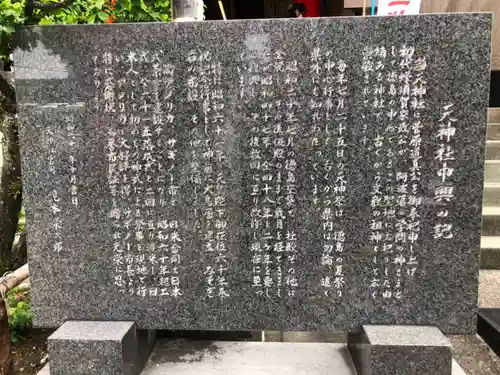 徳島眉山天神社の歴史