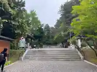 上川神社の庭園