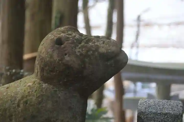 阿久津「田村神社」(郡山市阿久津町)旧社名:伊豆箱根三嶋三社の狛犬