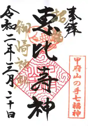 御崎神社の御朱印 2020年03月