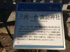 三河一色諏訪神社の歴史