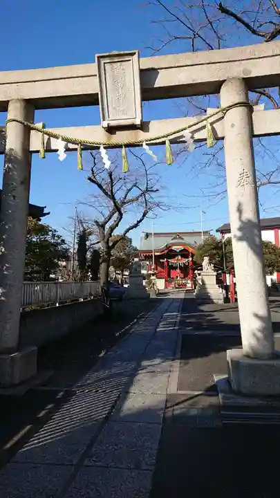 多摩川諏訪神社の鳥居