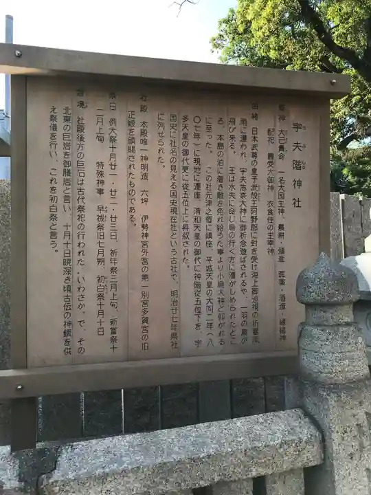 宇夫階神社の歴史