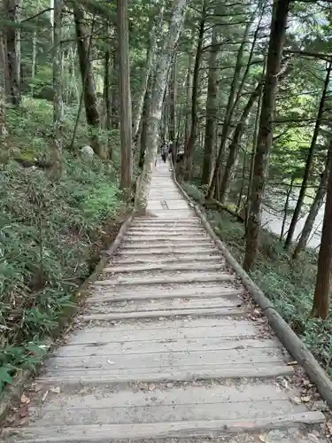 穂高神社奥宮の景色