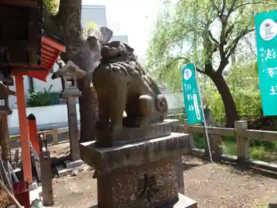 浅澤社（住吉大社境外末社）の狛犬