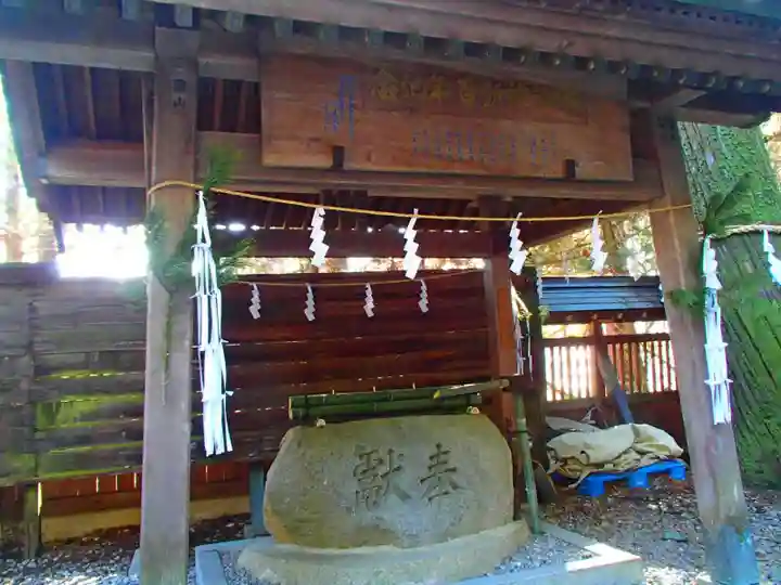 鳩ヶ嶺八幡宮の手水舎