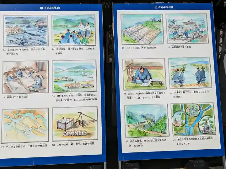 治水神社の{uncategorized: "未分類", other: "その他", undefined: "問題あり", building: "その他建物", grave: "お墓", sacred_gate: "鳥居", guardian: "狛犬", statue: "像", buddha: "仏像", history: "歴史", nature: "自然", garden: "庭園", animal: "動物", pagoda: "塔", temizu: "手水舎", mountain_gate: "山門・神門", sanctuary: "本殿・本堂", subordinate: "末社・摂社", art: "芸術", scenery: "景色", jizo: "地蔵", ema: "絵馬", goshuin: "御朱印", omikuji: "おみくじ", items: "授与品その他", amulet: "お守り", goshuincho: "御朱印帳", eats: "食事", festival: "お祭り", votive_dance: "神楽", shichigosan: "七五三参", wedding: "結婚式", experience: "体験その他", initially: "初詣", around: "周辺", anti_infection: "感染症対策"}