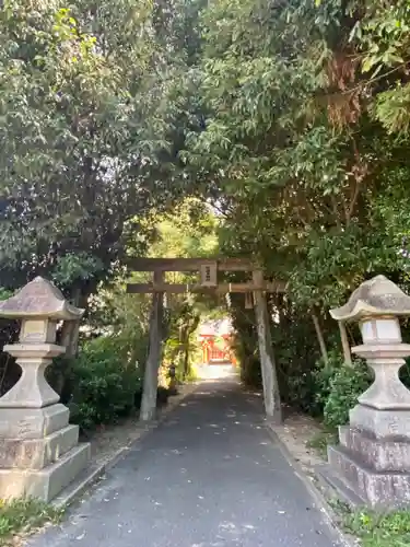 許波多神社（五ケ庄鎮座）の鳥居