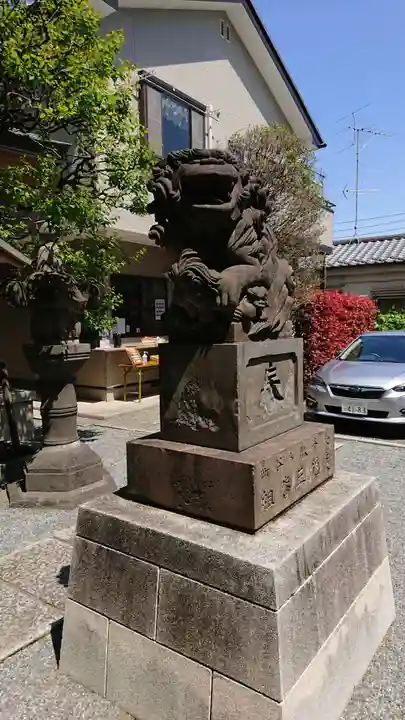 穏田神社の狛犬