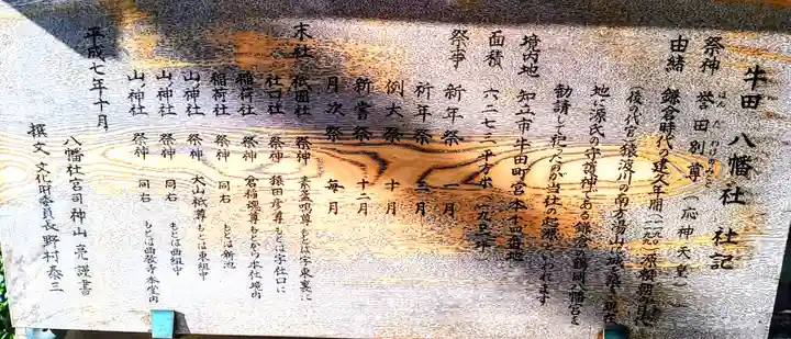 八幡社(牛田八幡社)の歴史