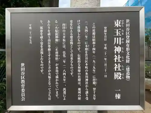 東玉川神社の歴史