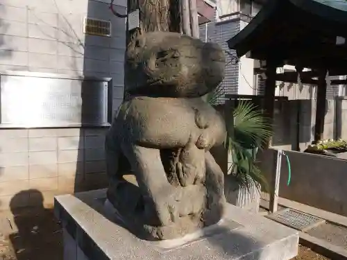 穏田神社の狛犬