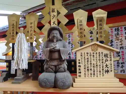 地主神社の像