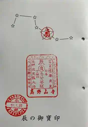 高野山寺の御朱印 2025年07月