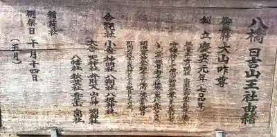 日吉山王社の歴史