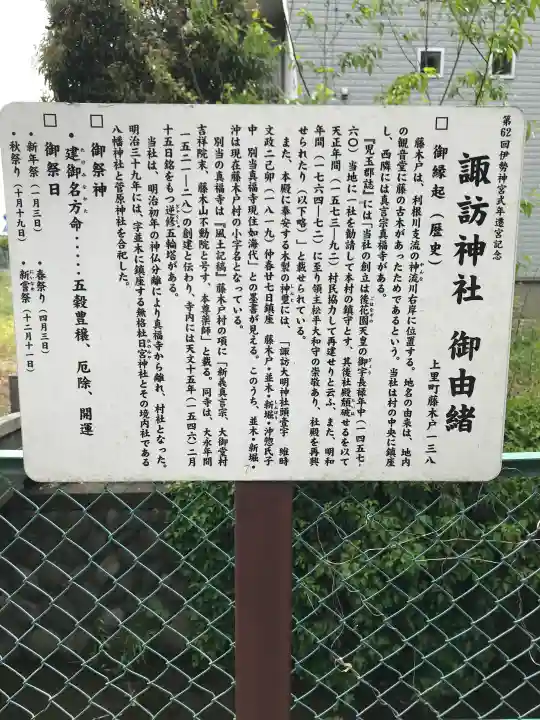 諏訪神社の{uncategorized: "未分類", other: "その他", undefined: "問題あり", building: "その他建物", grave: "お墓", sacred_gate: "鳥居", guardian: "狛犬", statue: "像", buddha: "仏像", history: "歴史", nature: "自然", garden: "庭園", animal: "動物", pagoda: "塔", temizu: "手水舎", mountain_gate: "山門・神門", sanctuary: "本殿・本堂", subordinate: "末社・摂社", art: "芸術", scenery: "景色", jizo: "地蔵", ema: "絵馬", goshuin: "御朱印", omikuji: "おみくじ", items: "授与品その他", amulet: "お守り", goshuincho: "御朱印帳", eats: "食事", festival: "お祭り", votive_dance: "神楽", shichigosan: "七五三参", wedding: "結婚式", experience: "体験その他", initially: "初詣", around: "周辺", anti_infection: "感染症対策"}