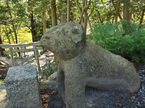 阿久津「田村神社」（郡山市阿久津町）旧社名：伊豆箱根三嶋三社の狛犬