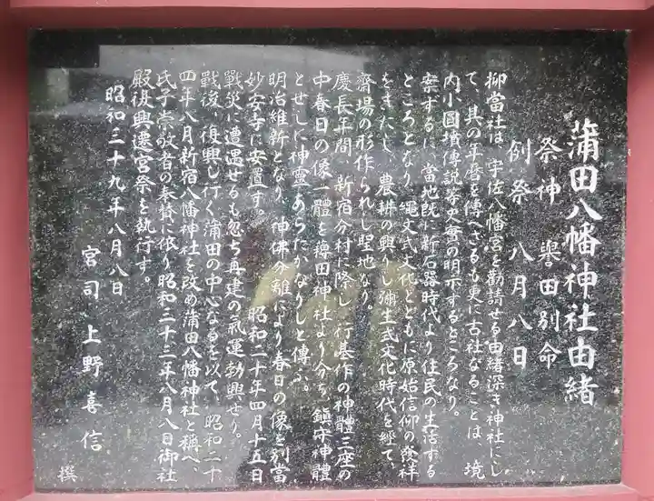 蒲田八幡神社の歴史