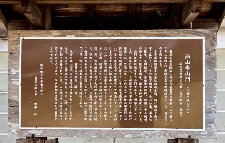 目の霊山 油山寺(静岡県)