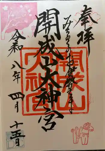 開成山大神宮の{uncategorized: "未分類", other: "その他", undefined: "問題あり", building: "その他建物", grave: "お墓", sacred_gate: "鳥居", guardian: "狛犬", statue: "像", buddha: "仏像", history: "歴史", nature: "自然", garden: "庭園", animal: "動物", pagoda: "塔", temizu: "手水舎", mountain_gate: "山門・神門", sanctuary: "本殿・本堂", subordinate: "末社・摂社", art: "芸術", scenery: "景色", jizo: "地蔵", ema: "絵馬", goshuin: "御朱印", omikuji: "おみくじ", items: "授与品その他", amulet: "お守り", goshuincho: "御朱印帳", eats: "食事", festival: "お祭り", votive_dance: "神楽", shichigosan: "七五三参", wedding: "結婚式", experience: "体験その他", initially: "初詣", around: "周辺", anti_infection: "感染症対策"}