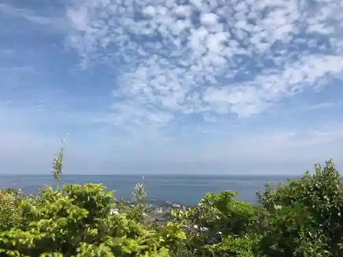 荒磯魚見根神社の自然